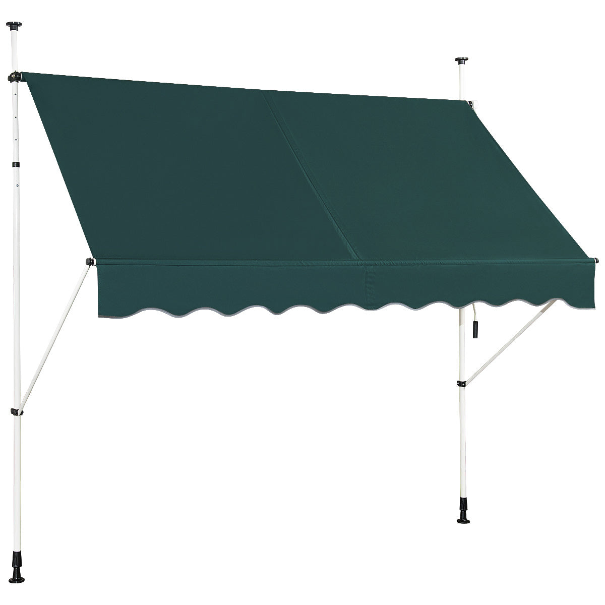 Toldo Telescópico e Retrátil Resistente aos Raios UV Verde 250 cm