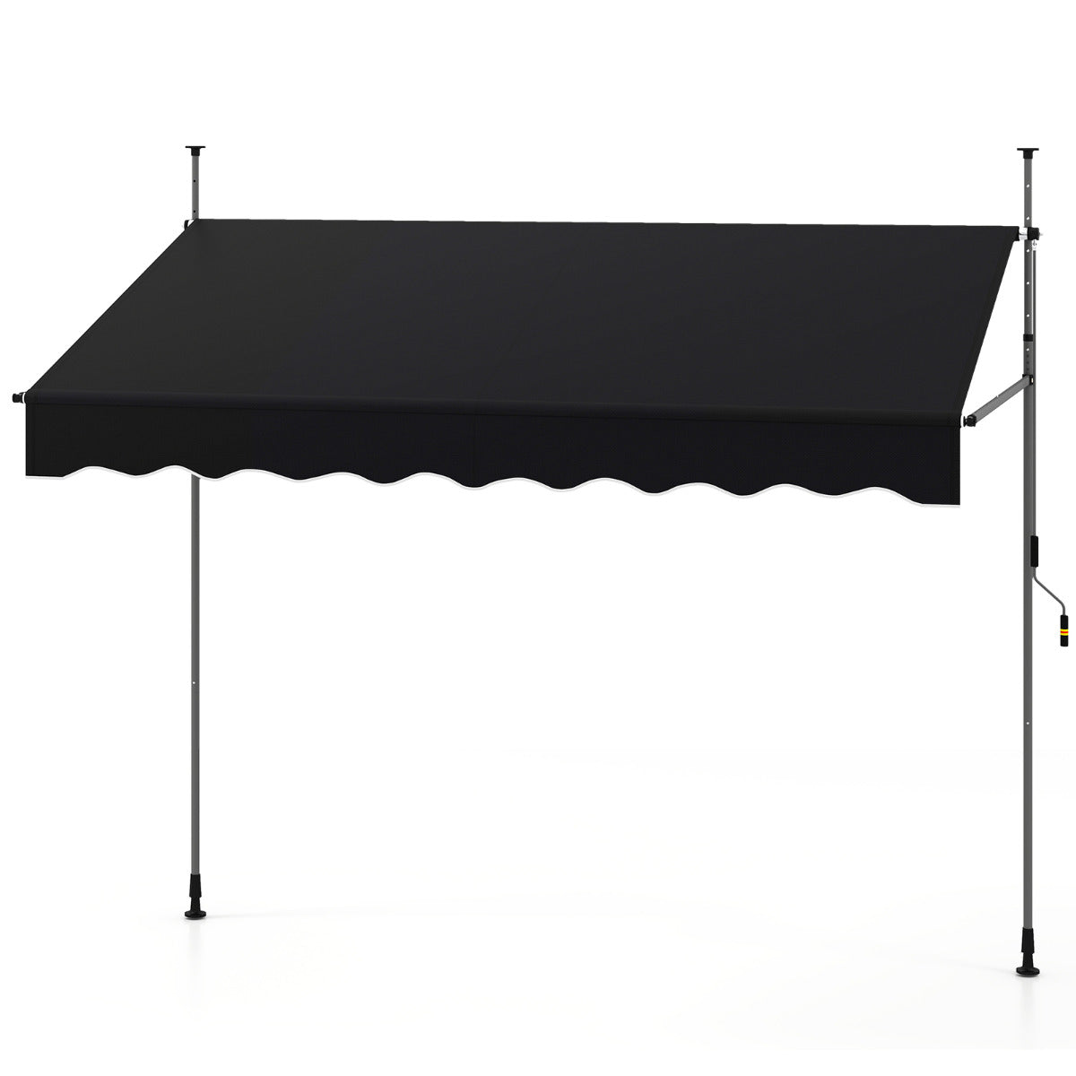 Toldo Retráctil Manual 2,5 m x 3 m para Exterior - Cor Negro