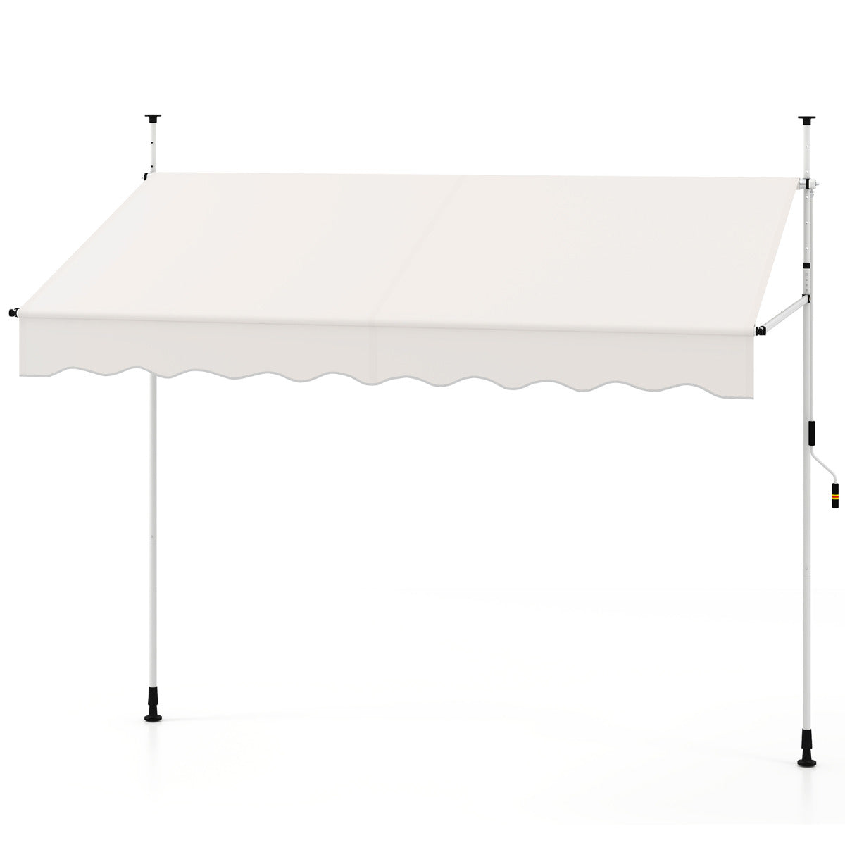 Toldo Retráctil Manual 2,5 m x 3 m para Exterior - Branco