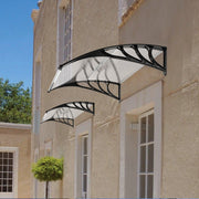 Marquise/Toldo de 102 x 99 CM para Janela ou Porta para Proteção Solar Chuva Neve Vento Marquise de Unidade de Ar Condicionado
