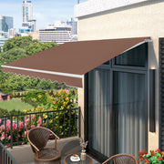 Toldo Retráctil de 3 x 2,5 M para Patio - Marrón