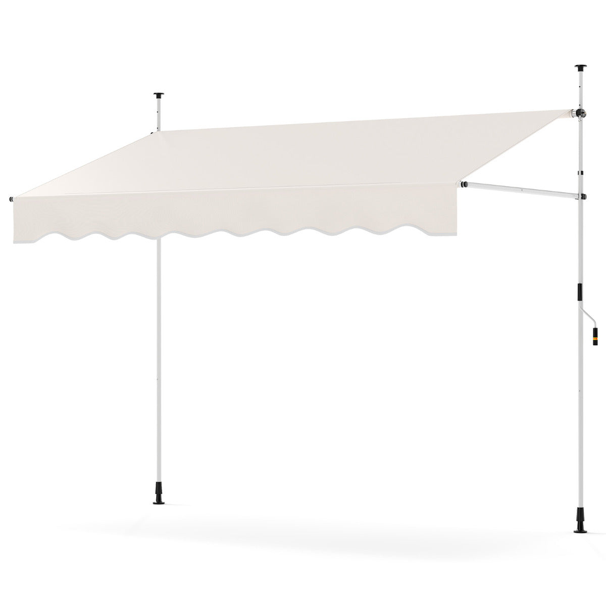 Toldo Retráctil Manual 2,5 m x 180 cm para Exterior - Branco