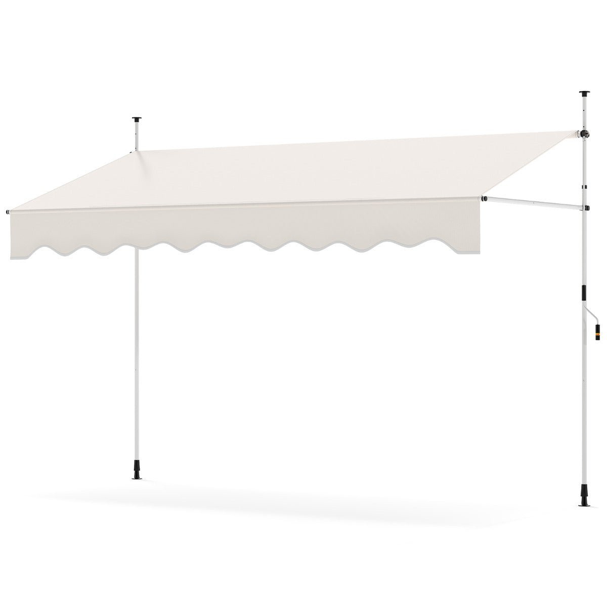 Toldo Retrátil Manual 3 m x 180 cm para Exterior - Branco