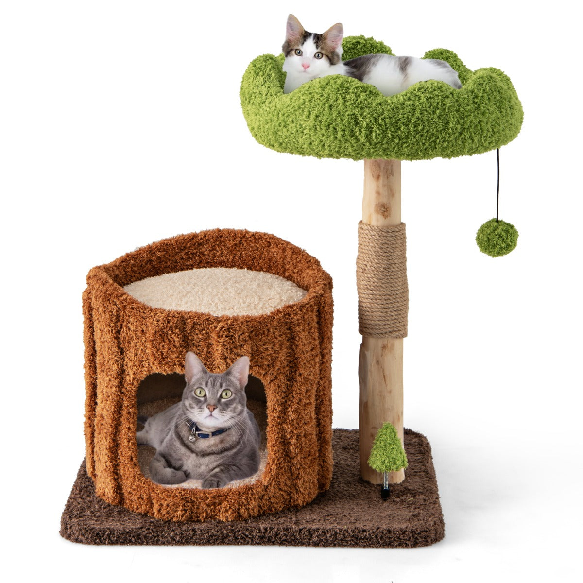 Arranhador para Gatos Multifuncional 73 CM – Castanho – Sisal