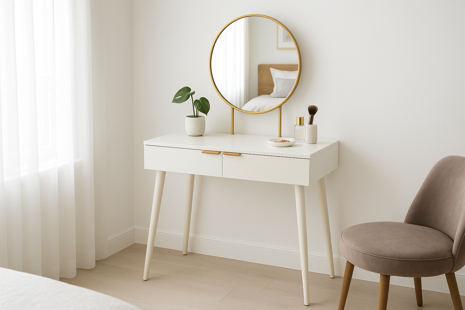 Toucador em ambiente minimalista