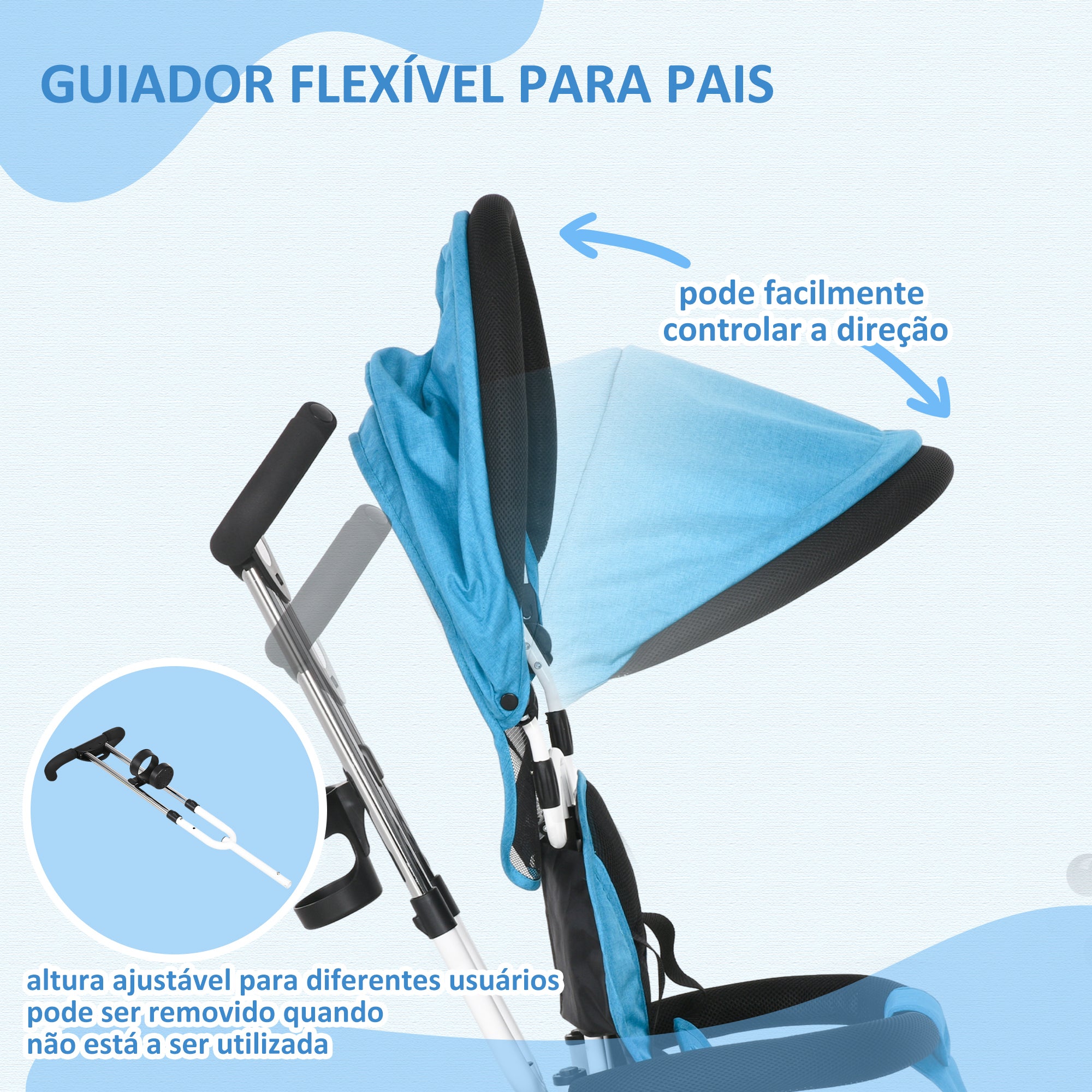 Triciclo Evolutivo 2 em 1 Azul 95x50x106 cm