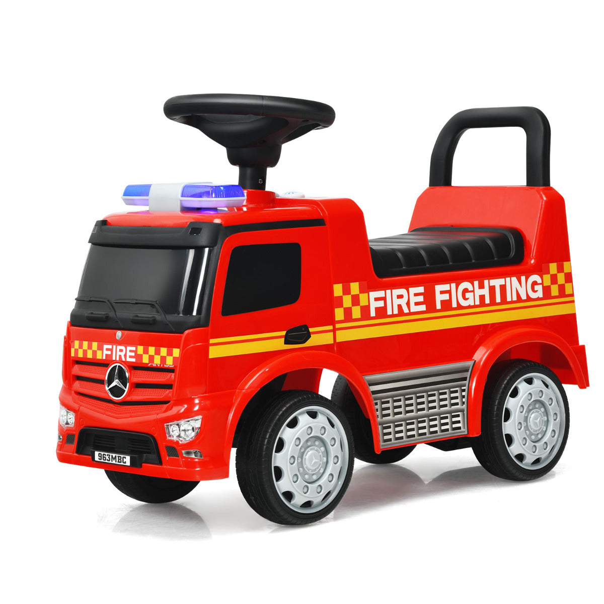 Carro de Bombeiros Montável – Vermelho – PP e Metal
