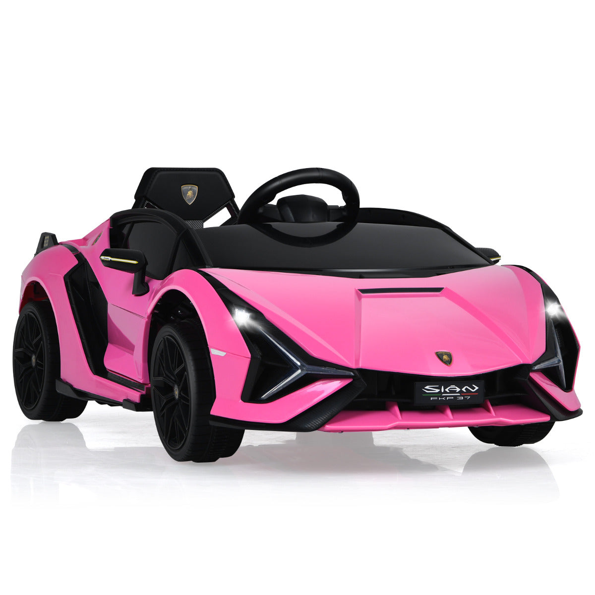 Carro Elétrico para Crianças – 108 x 64 x 41 cm – Rosa – PP e ferro