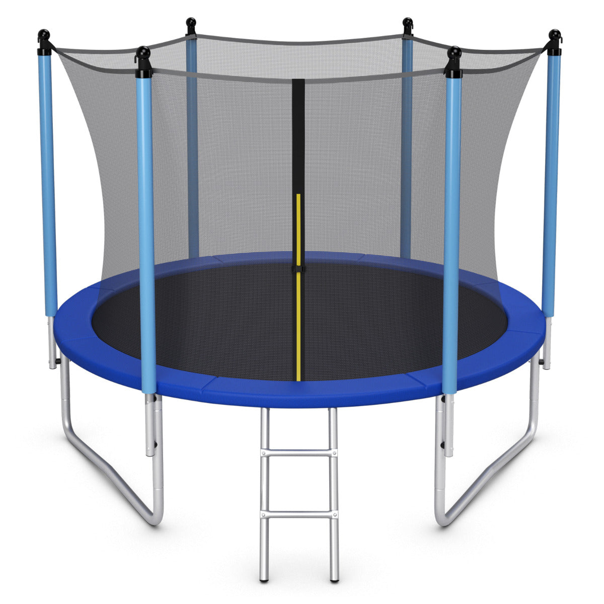 Cama Elástica de Exterior 305 cm para Crianças e Adultos Trampolim com Rede de Segurança Tubos Galvanizados Antioxidante