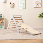 Escalador Triangular de Madeira 3 em 1 – Cinzento