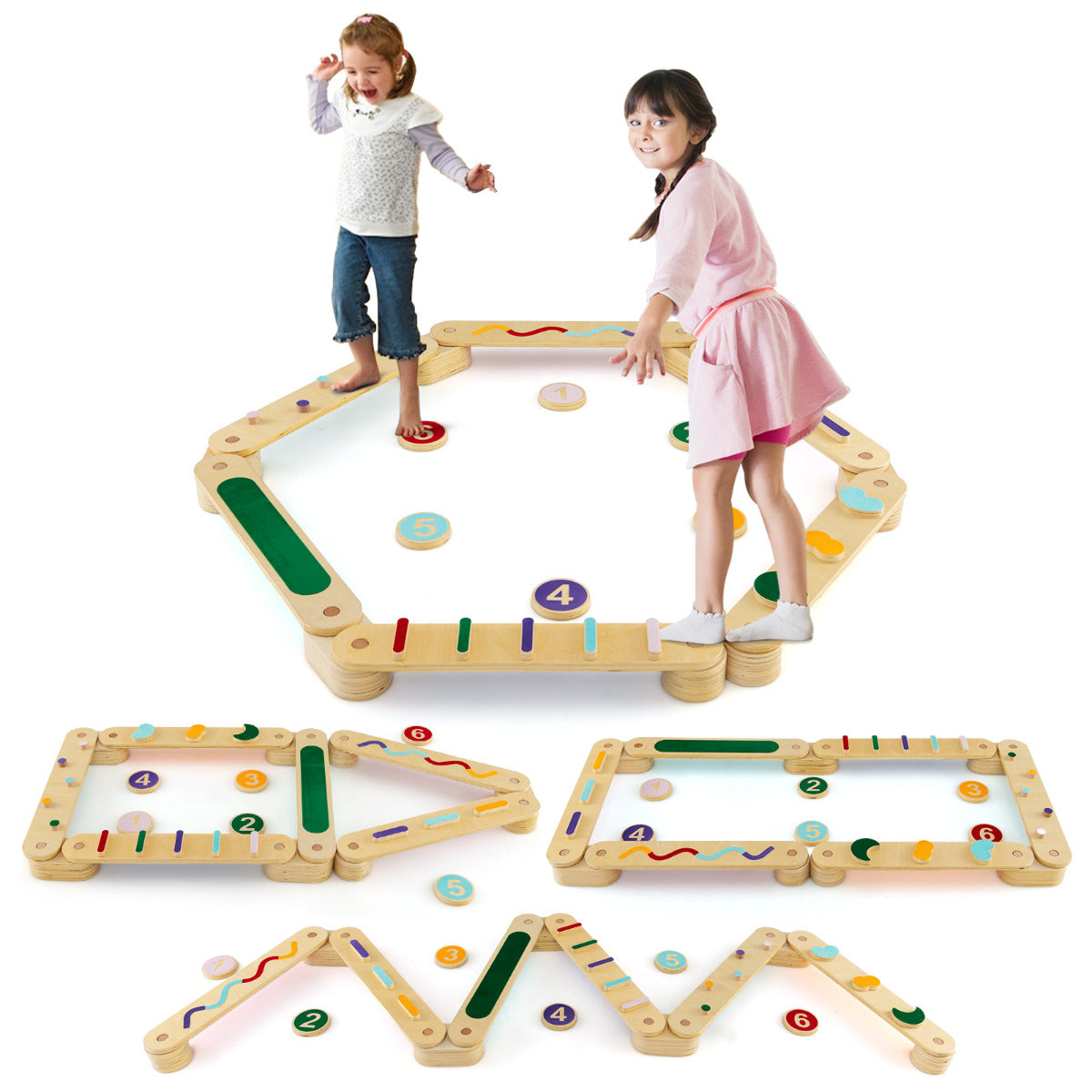Jogo de Barras de Equilíbrio Montessori – Madeira