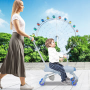 Carro de Empurrar 2 em 1 – Azul – Alumínio e PU