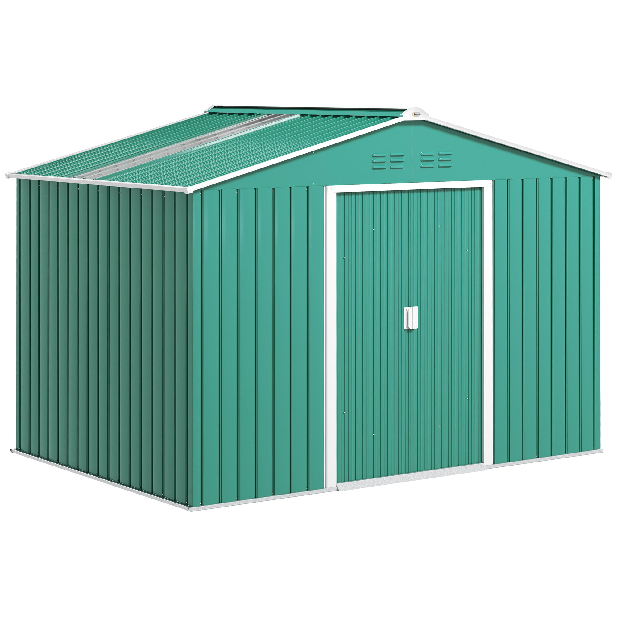 Abrigo de Jardim Exterior Verde 277x195x192cm - Armazenamento de Ferramentas