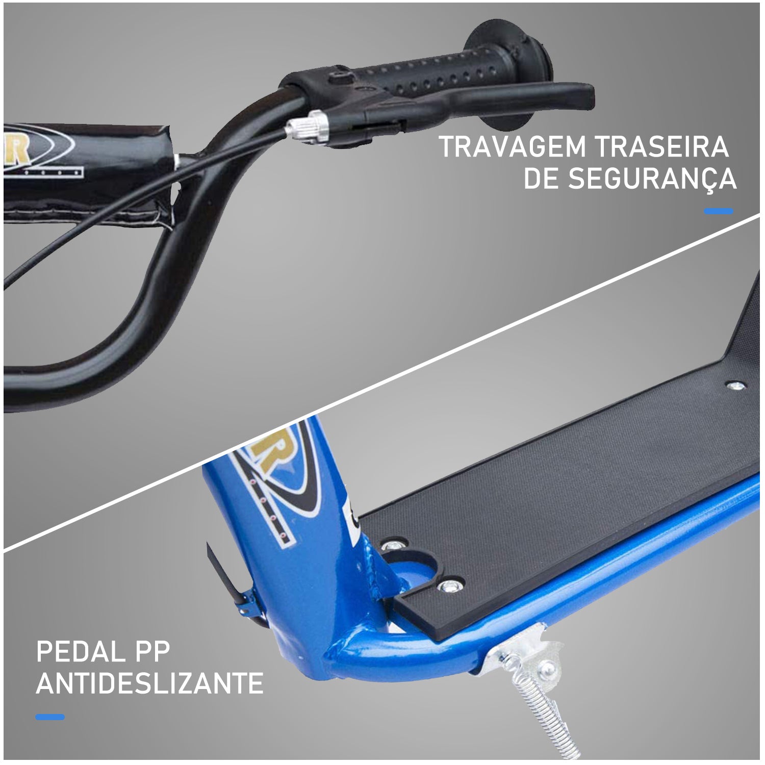 Trotinete para Crianças Azul 12 Polegadas - Medidas 120x52x(80-88) cm