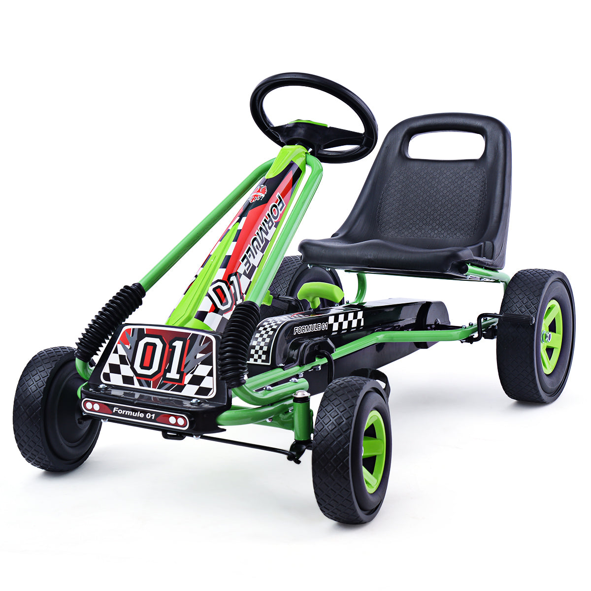 Go Kart para Crianças – 98 x 59 x 61 cm – Verde – Plástico