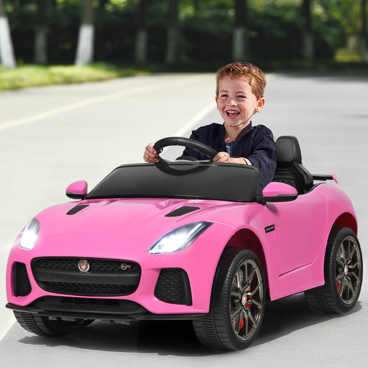 Carro Elétrico Jaguar Montável para Crianças – Rosa – Plástico