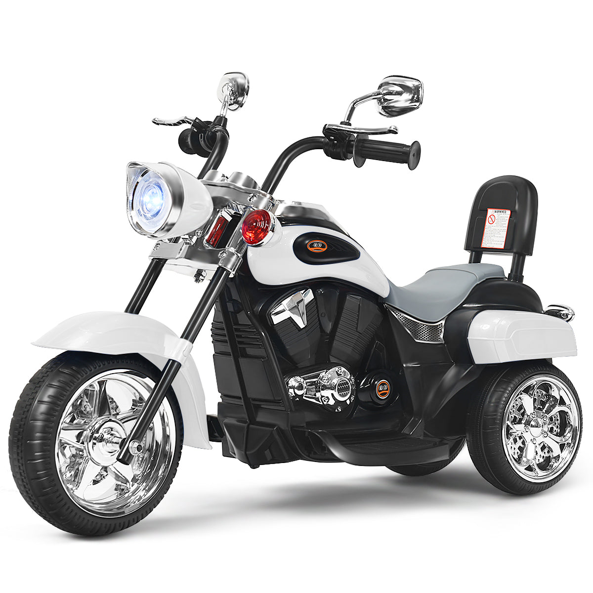 Moto Chopper Elétrica para Crianças – Branca