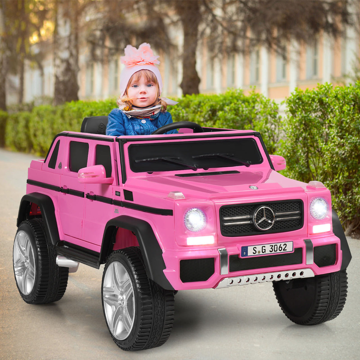Carro Elétrico para Crianças 3-8 Anos – Cor-de-Rosa