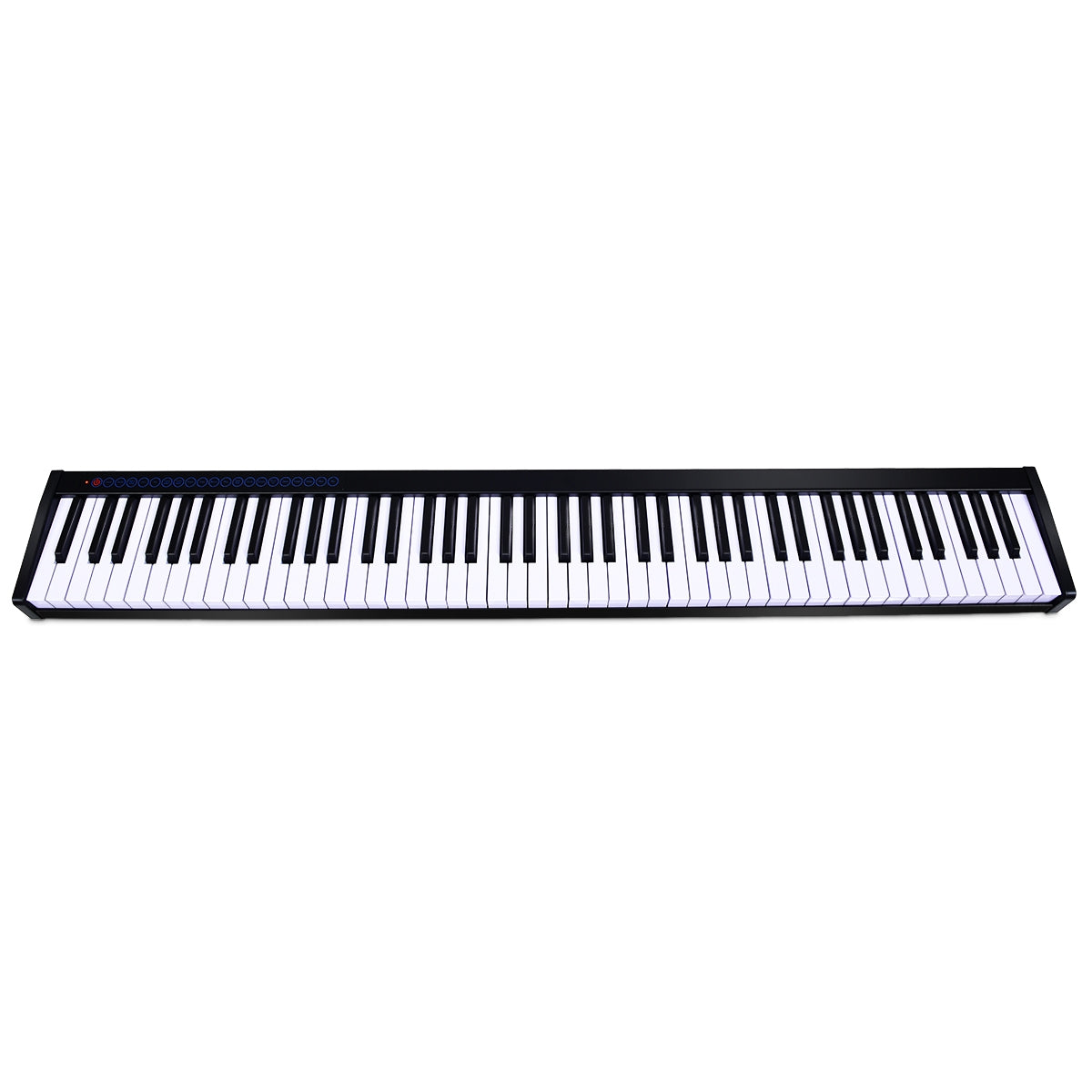 Piano Digital com 88 Teclas 128 Ritmos 128 Sons 20 Demos Teclado Eletrónico Bluetooth Interface MIDI USB MP3 Altifalante Auscultadores Microfone
