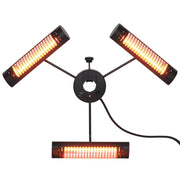 Aquecedor Elétrico de Exterior 1000W 87x75x22cm Preto