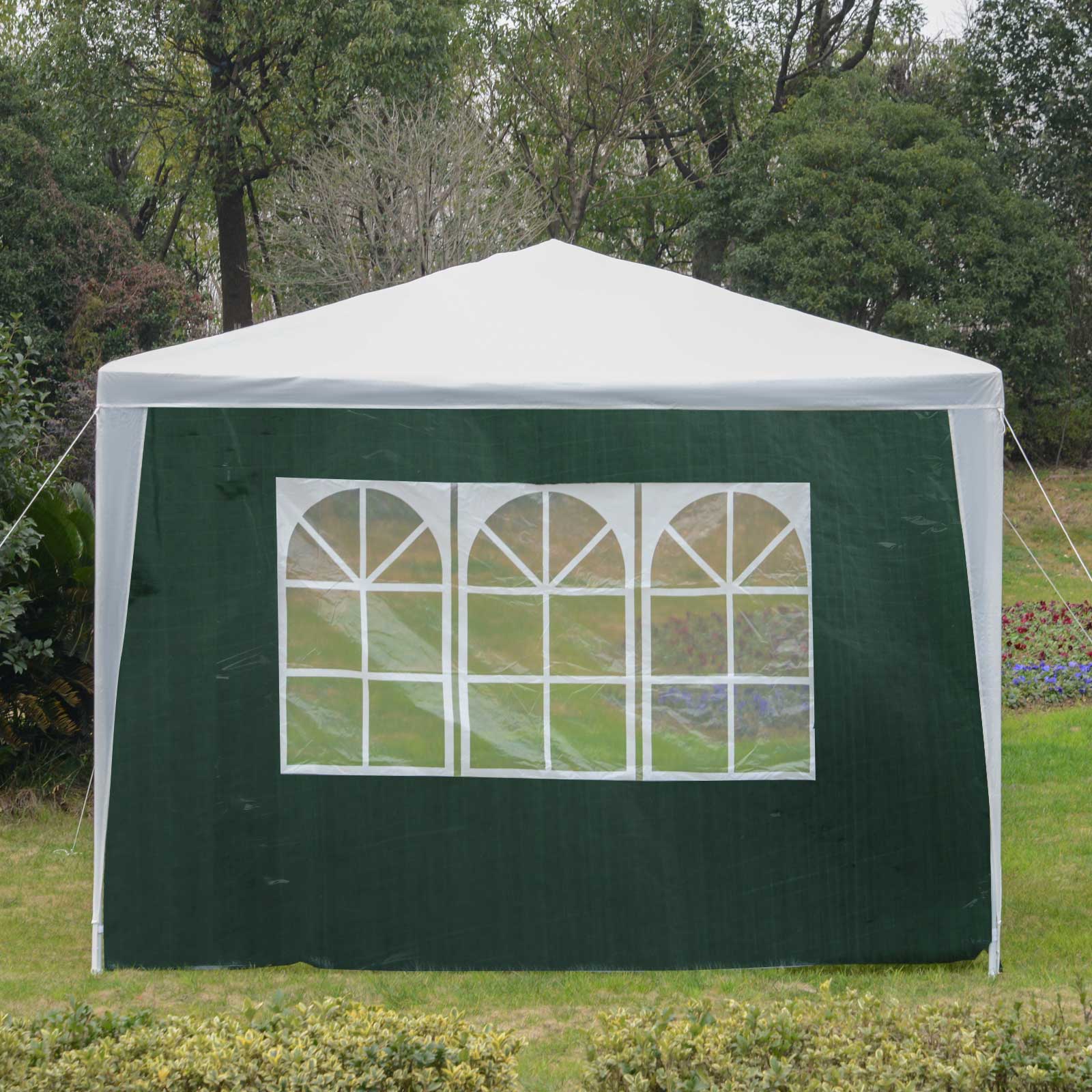 Conjunto de 2 Paredes Laterais para Tendas 293x193cm Verde Escuro