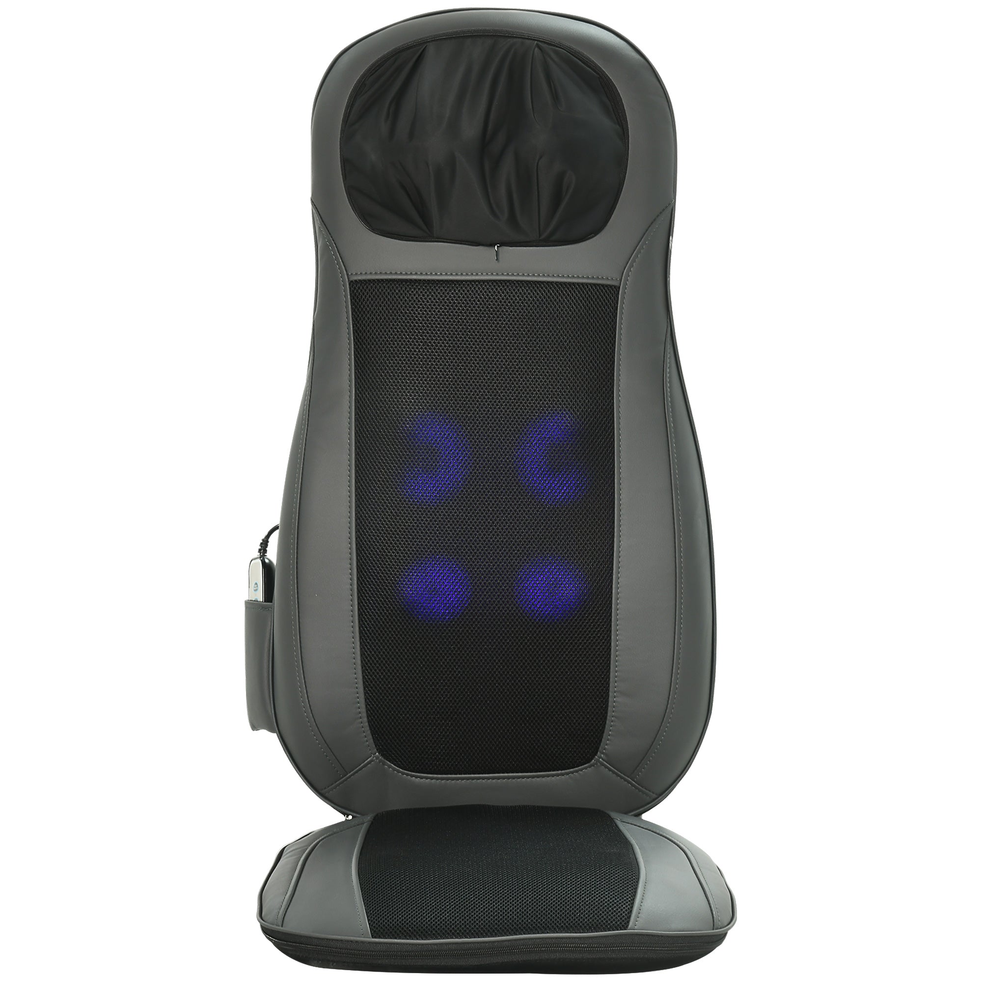Tapete de Massagem Shiatsu com Aquecimento e Vibração 45x39x78cm Preto