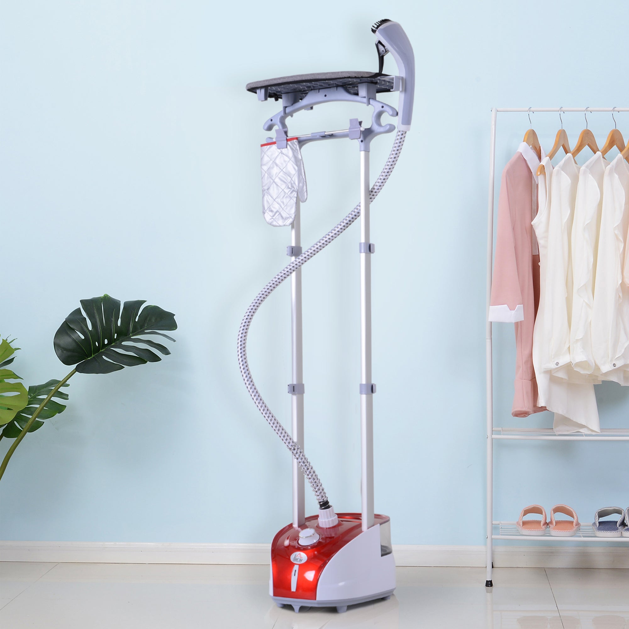 Ferro de Engomar a Vapor 1800W Vermelho 35x25x47-118,5 cm