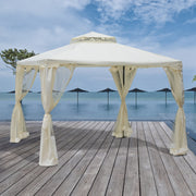 Pérgola de Jardim 3x3m Creme Branco - 294x294x265 cm