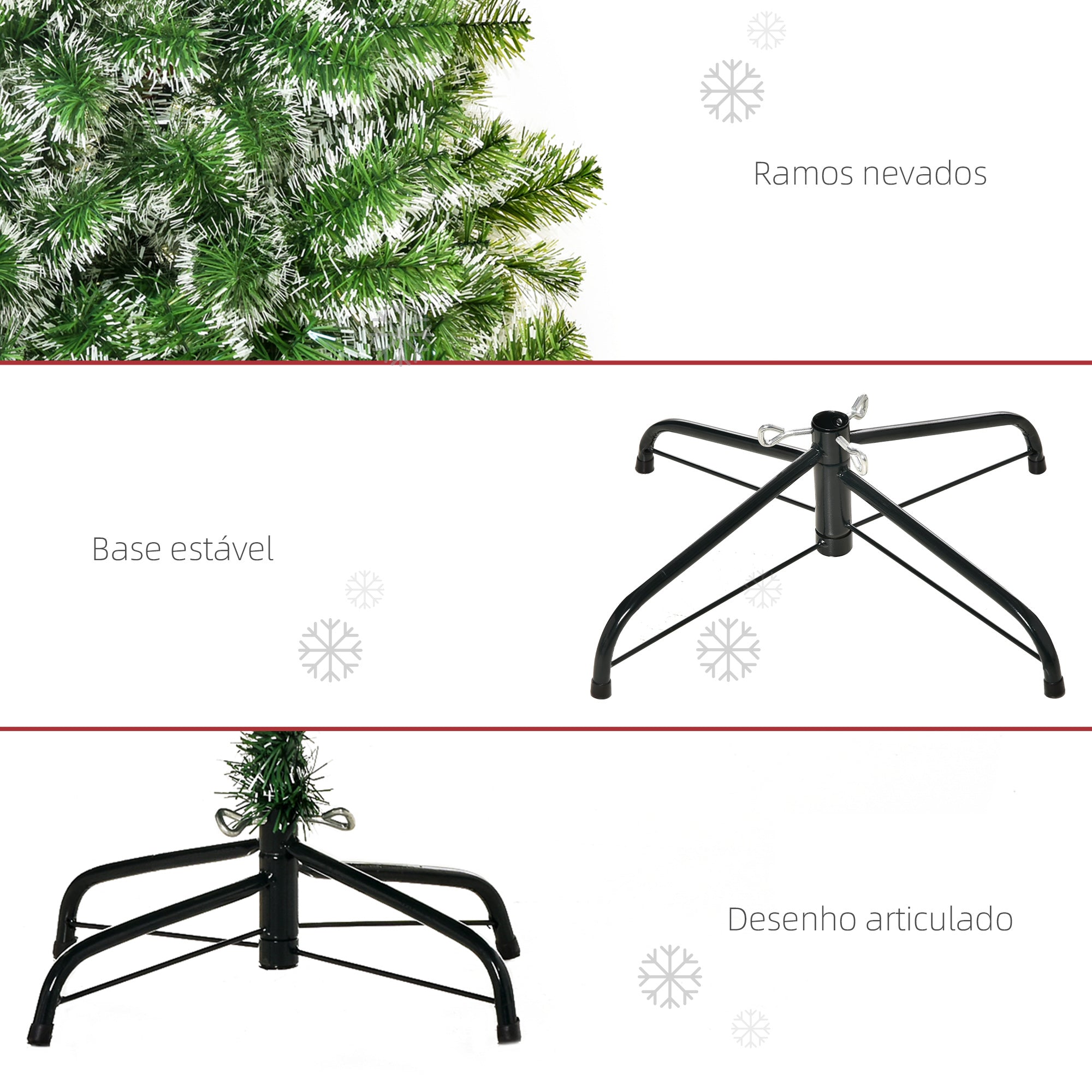 Árvore de Natal Artificial – 150cm – Verde – Metal e PET