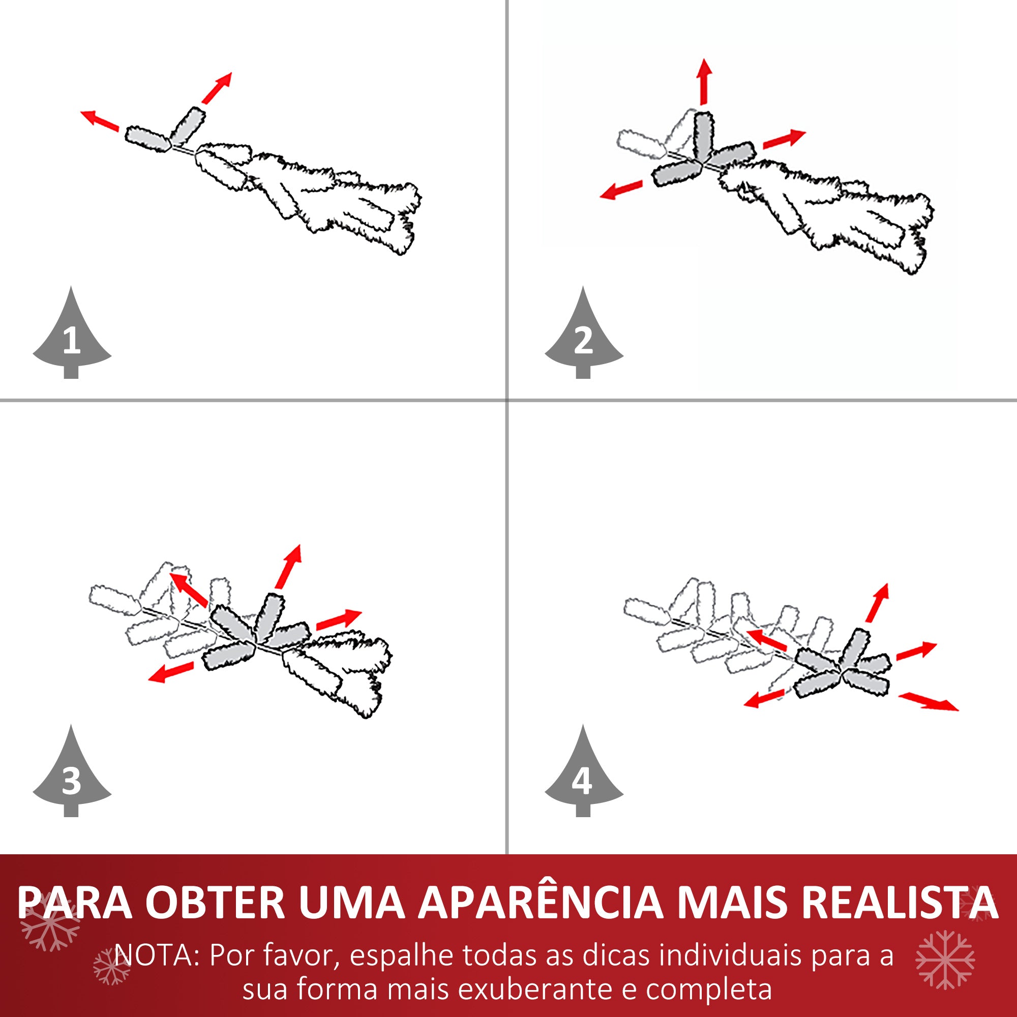 Árvore de Natal Artificial 180cm Verde - Decoração Natalícia com 624 Ramos e 48 Decorações