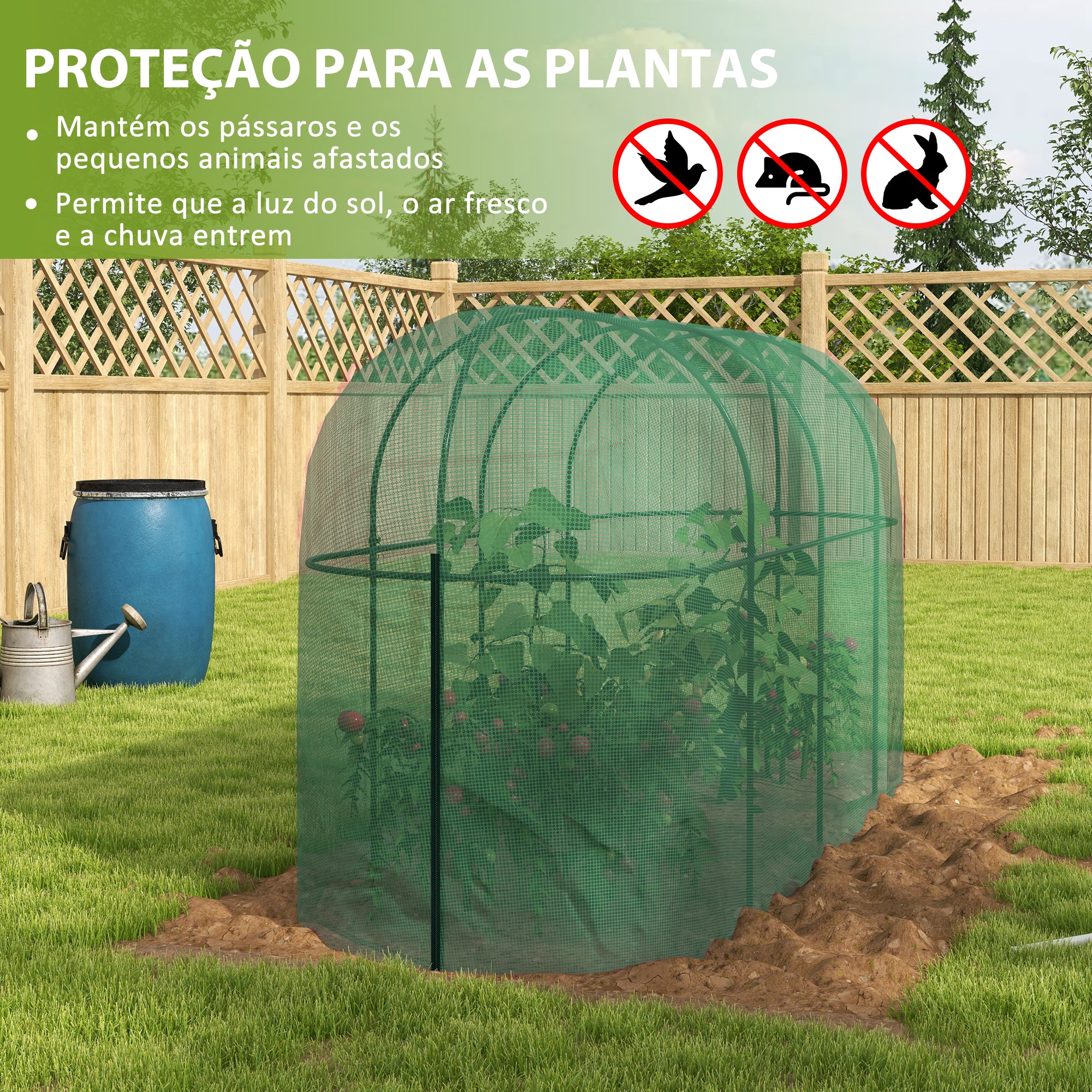 Estufa de Jardim Verde 300x100x150 cm - Proteção para Plantas