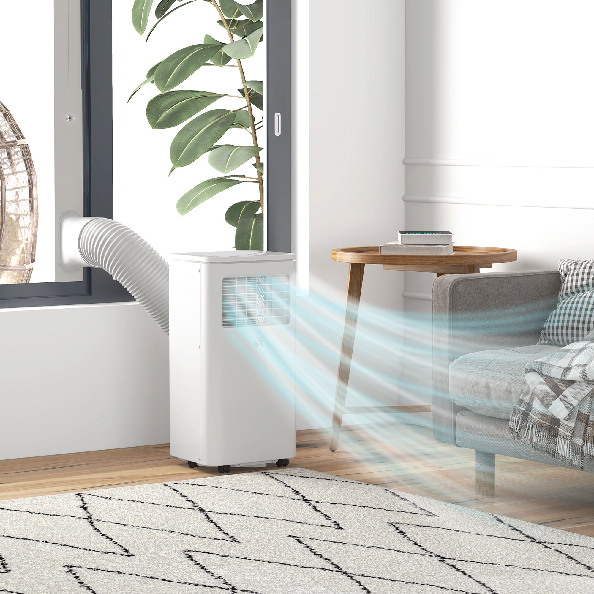 Ar Condicionado Portátil 9000 BTU Branco 30x34x69,4 cm