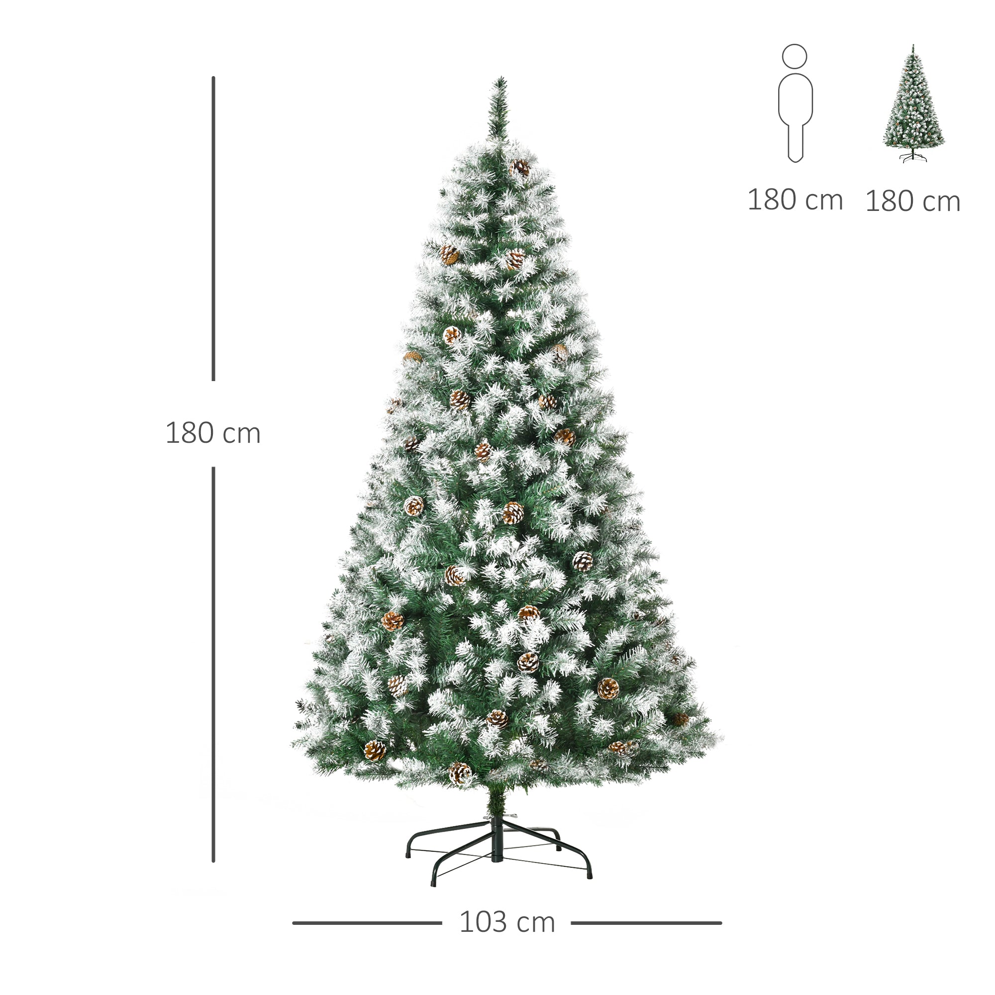 Árvore de Natal Artificial – 180cm – Verde – PVC