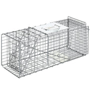 Armadilha para Animais Vivos Dobrável 66x24x30,5 cm Prata