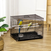 Gaiola para Pássaros – 60x41x41cm – Preto – Metal