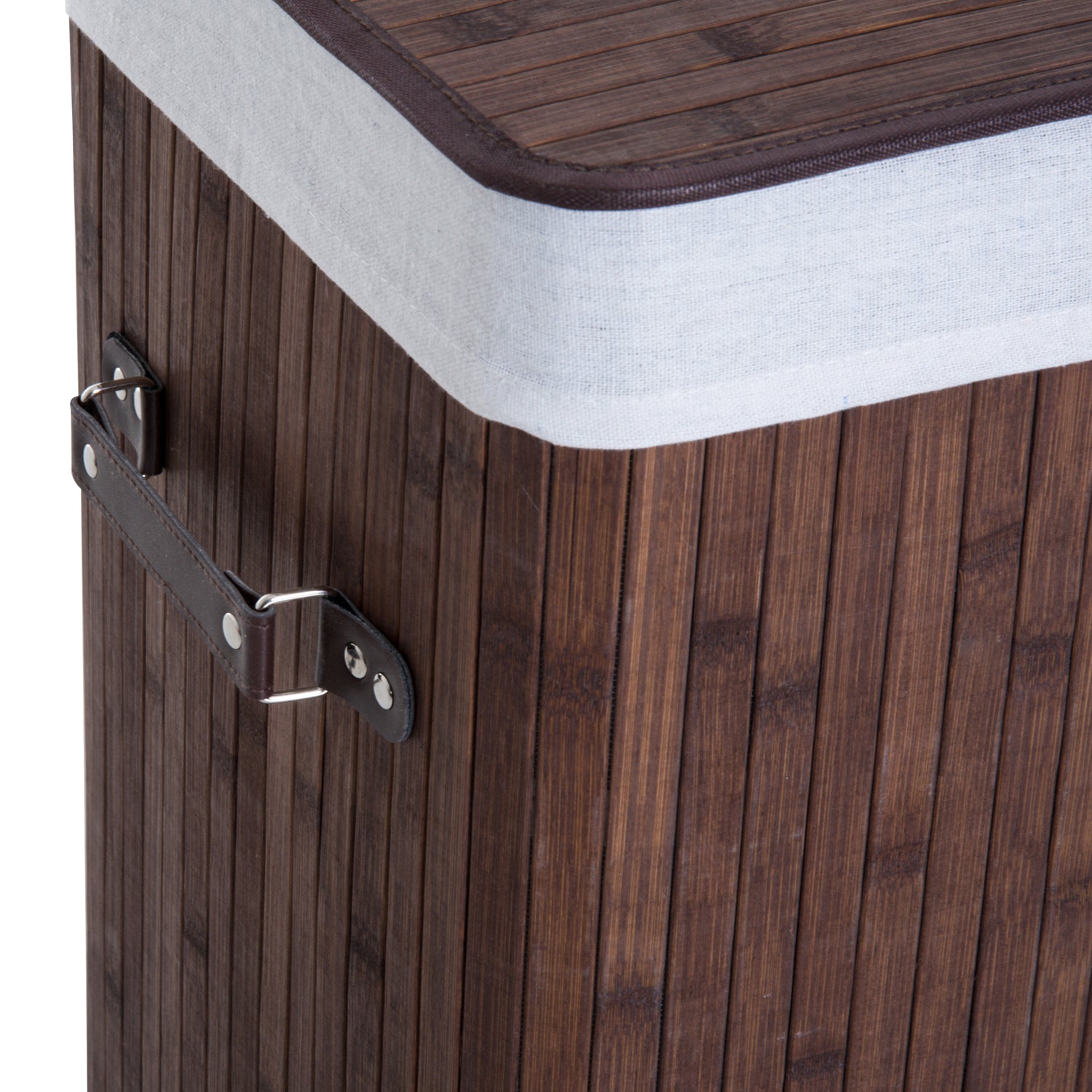 Cesto de Roupa de Bambu Marrom 40x30x60 cm - Organização e Elegância para sua Casa