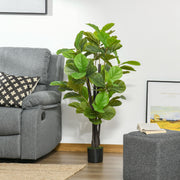 Planta Artificial Ficus – 130 cm – Verde – PEVA e cimento