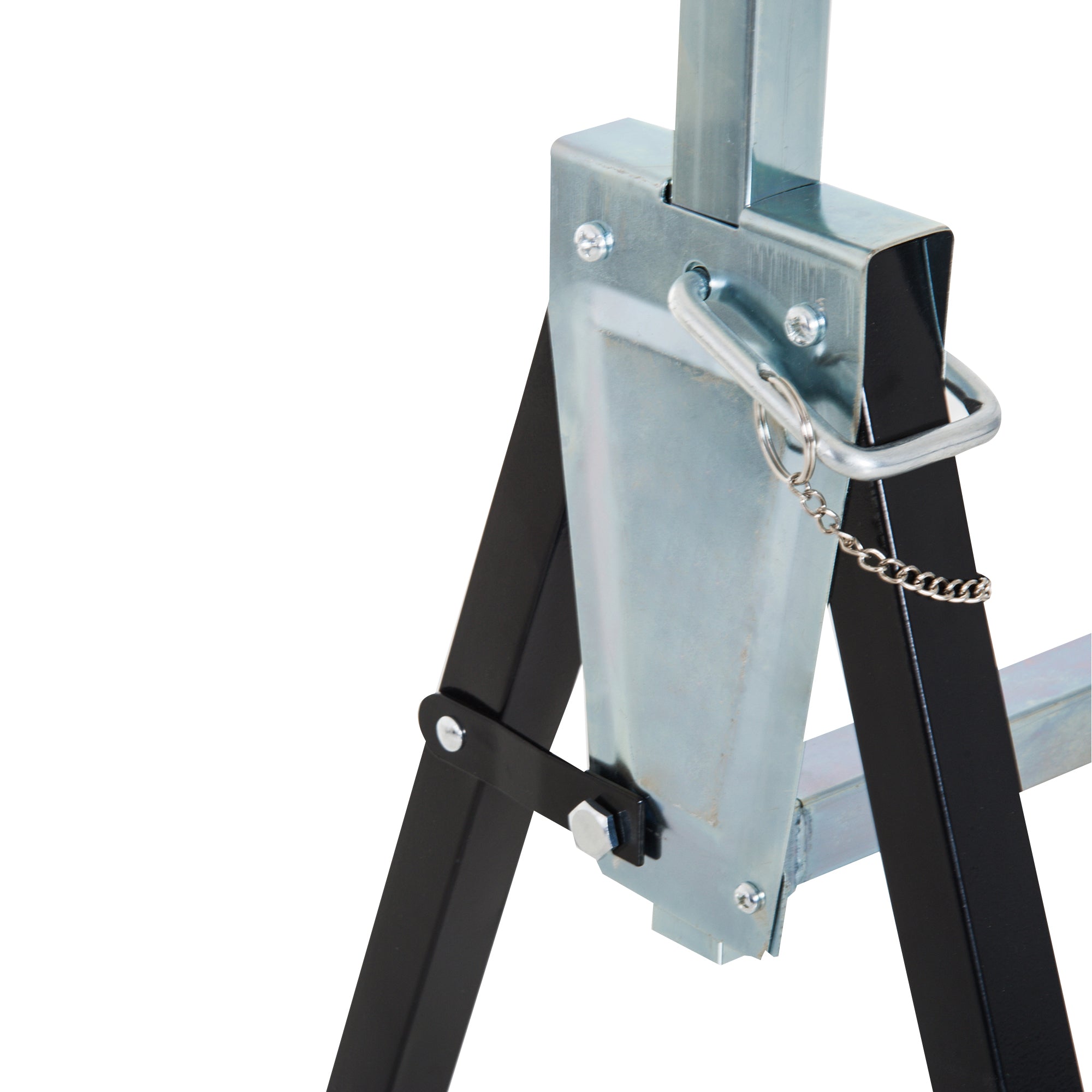 Conjunto de 2 Cavaletes Telescópicos Dobráveis 68x58x130 cm Preto