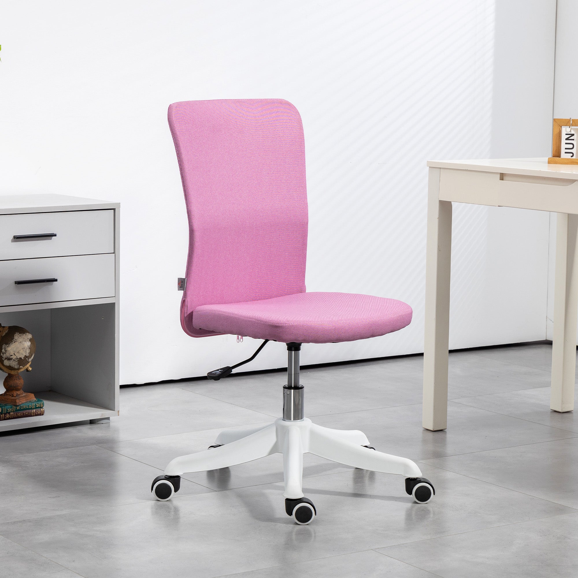 Cadeira de Escritório Rosa 53x43x85-93 cm - Conforto e Estilo para o seu Espaço de Trabalho