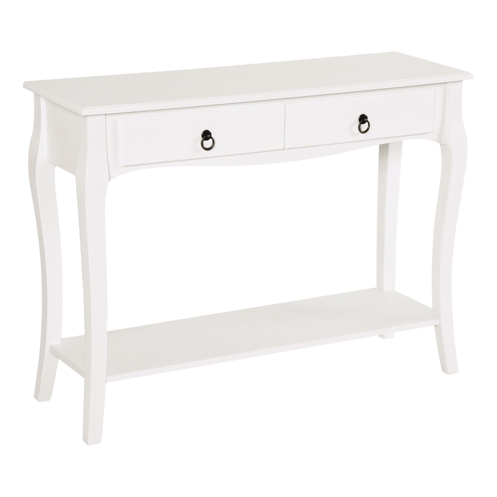Mesa Consola Minimalista Branca 100x33x75 cm
