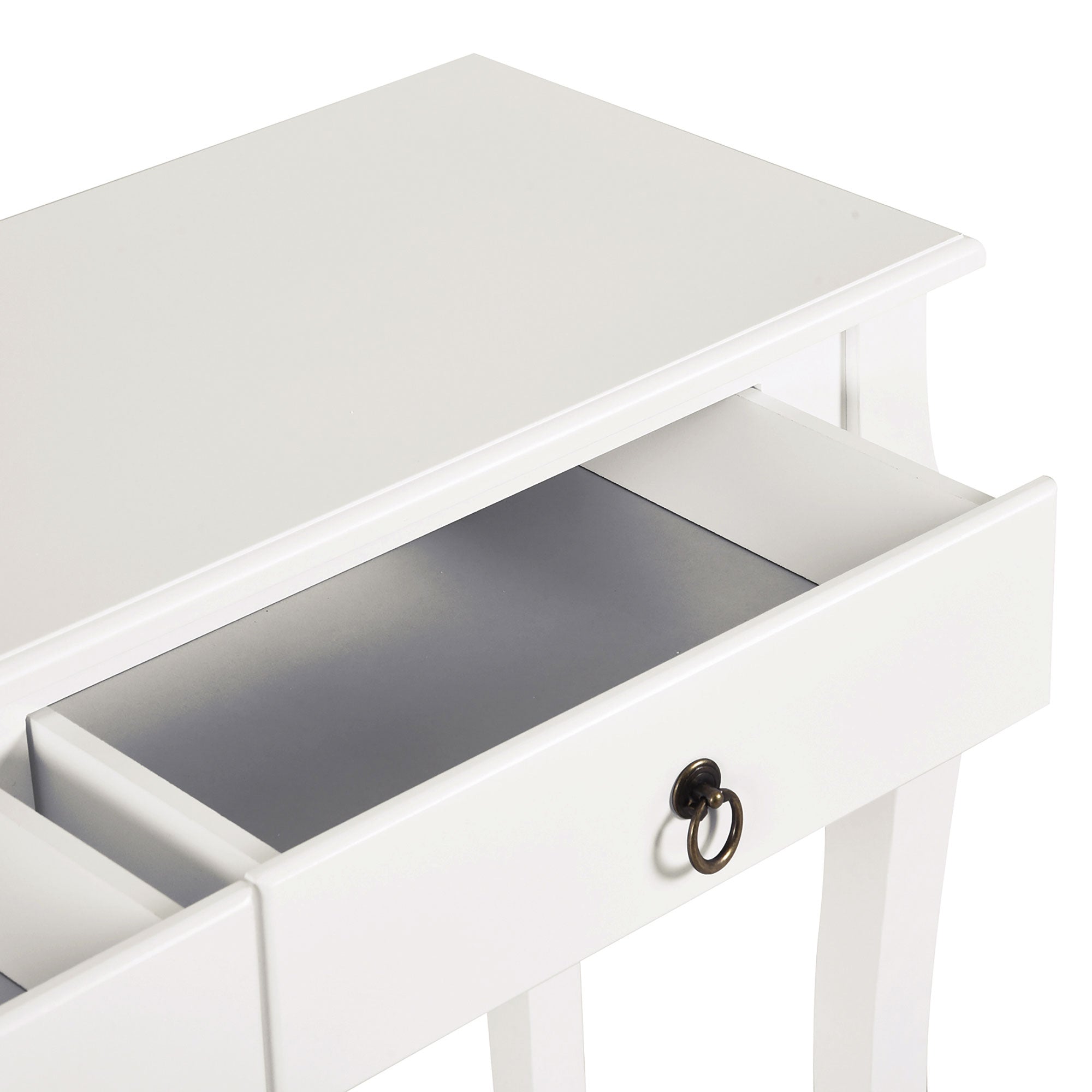 Mesa Consola Minimalista Branca 100x33x75 cm