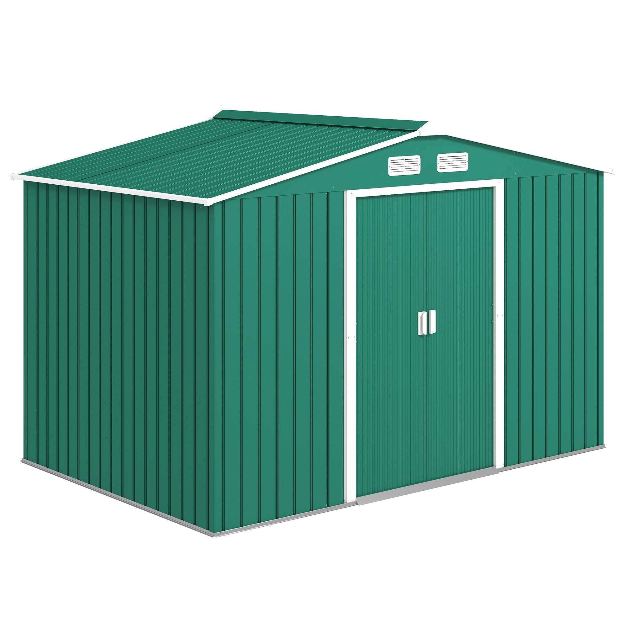Abrigo de Jardim Exterior Verde Escuro 277x195x192cm