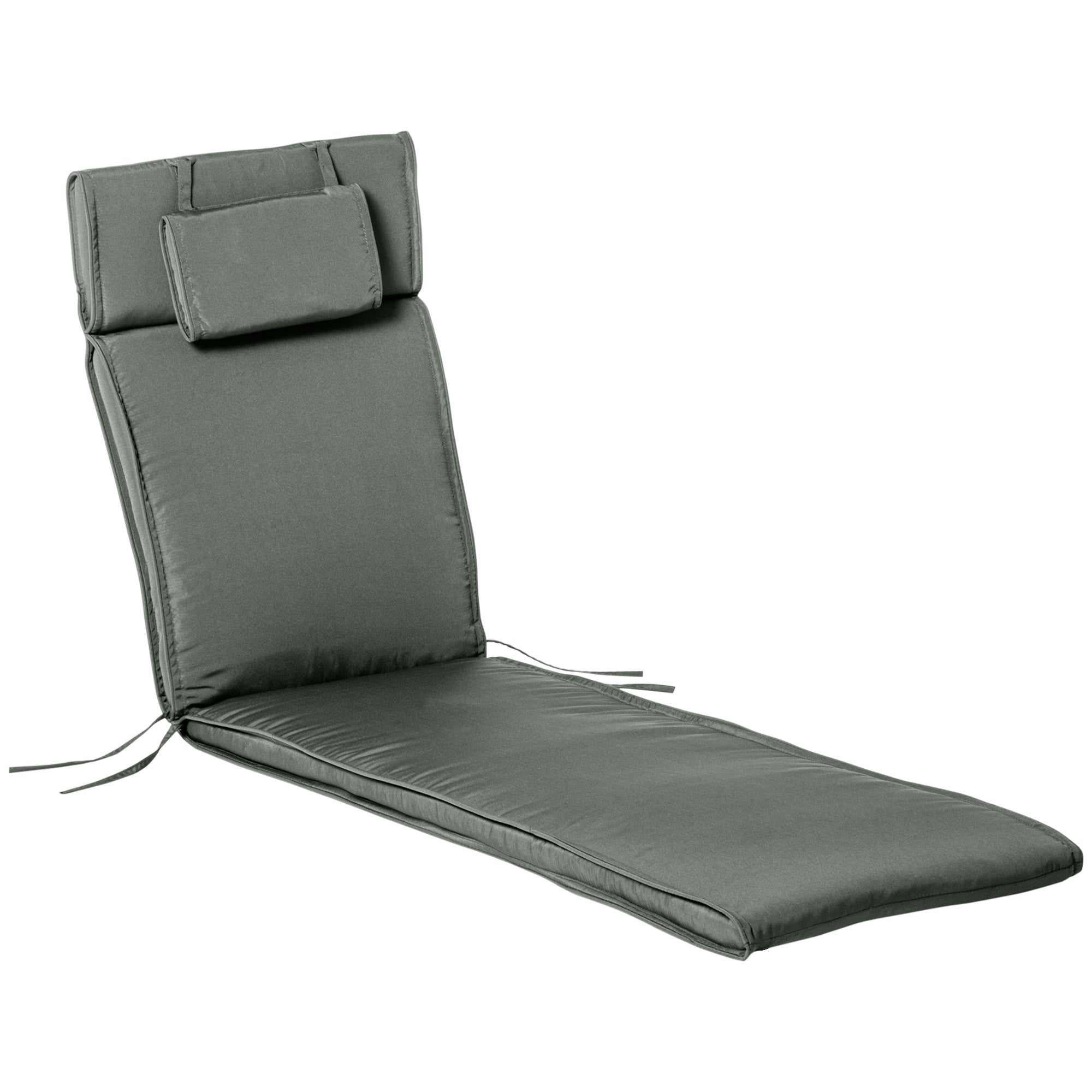 Almofada para Espreguiçadeira 198x53x5cm - Cinza