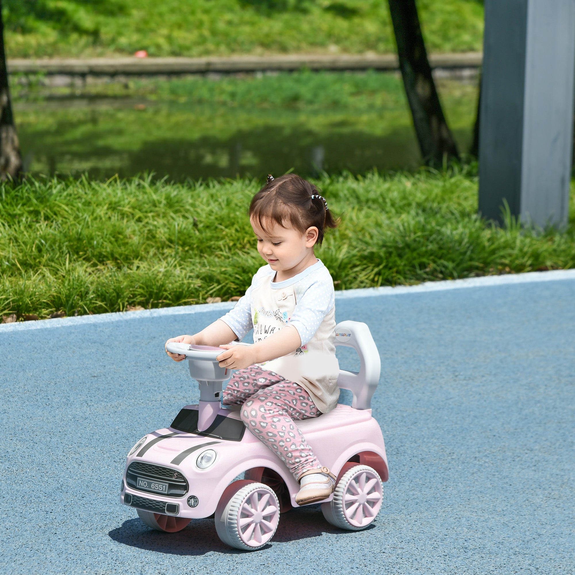 Carro Andador para Bebés de 18-36 Meses - Rosa - 53x25x35 cm