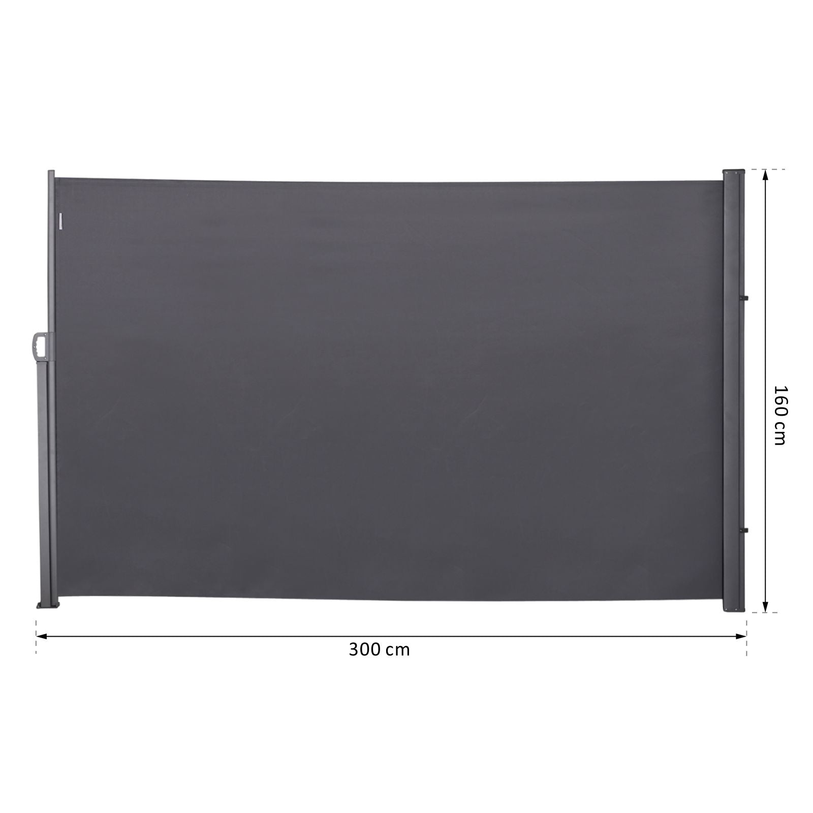 Toldo Lateral Retrátil para Terraço 300x160cm - Cor Cinza