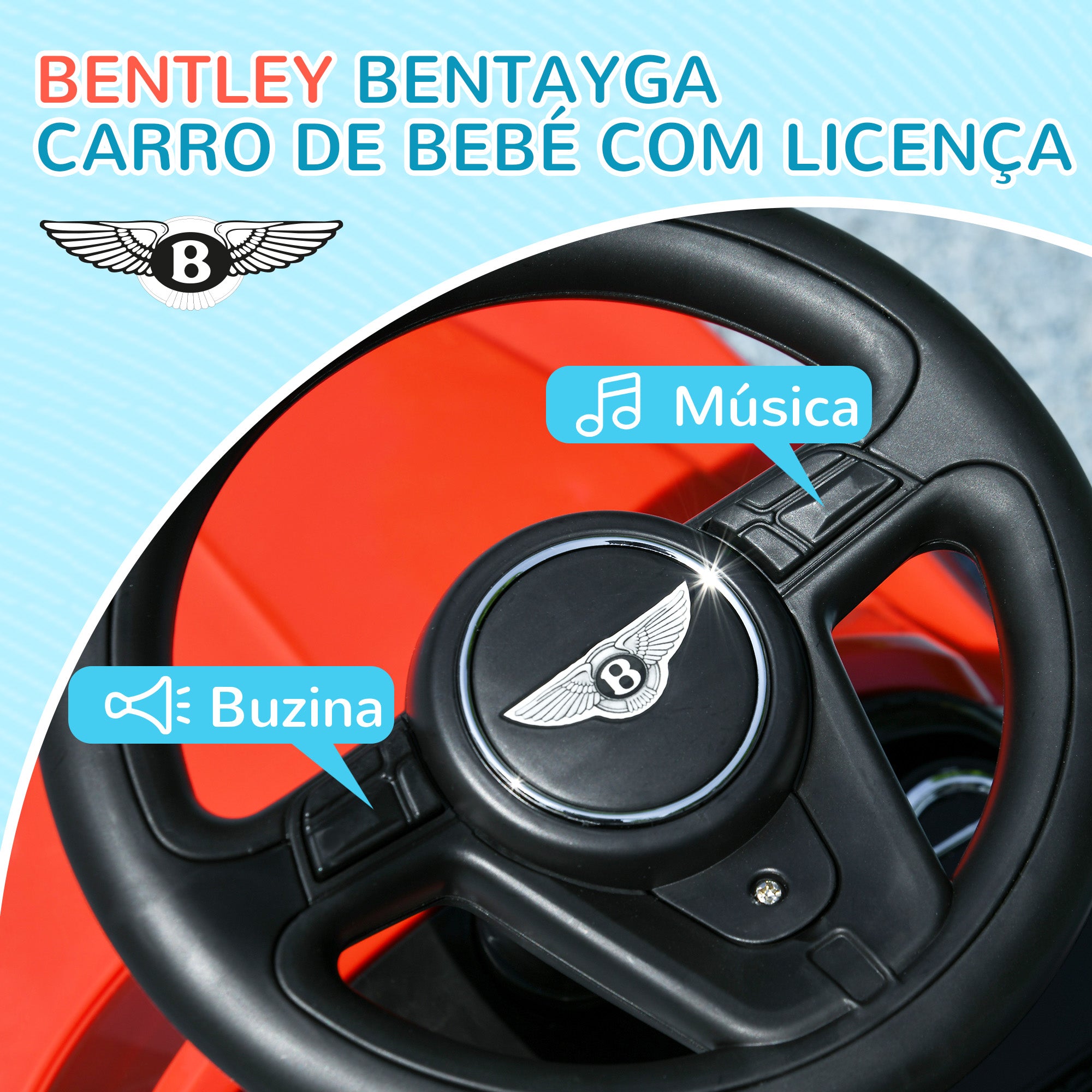 Carro Andador 3 em 1 Vermelho - 90x49x95 cm