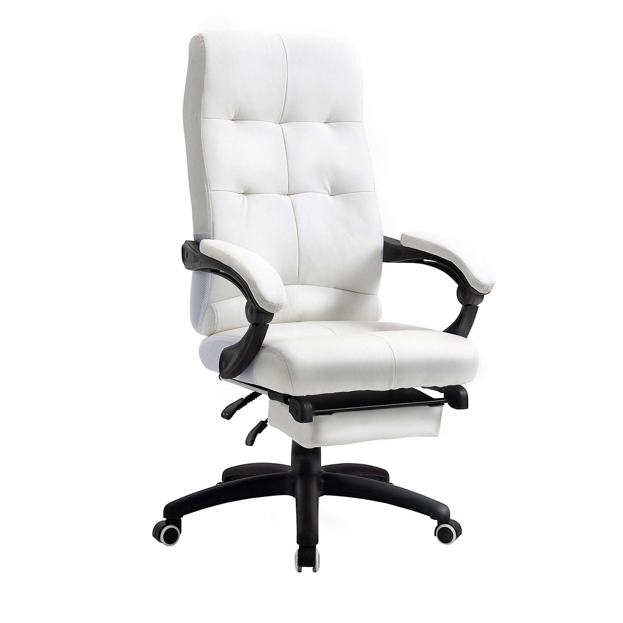 Cadeira de Escritório Ergonómica Branca 65x65x118-125 cm