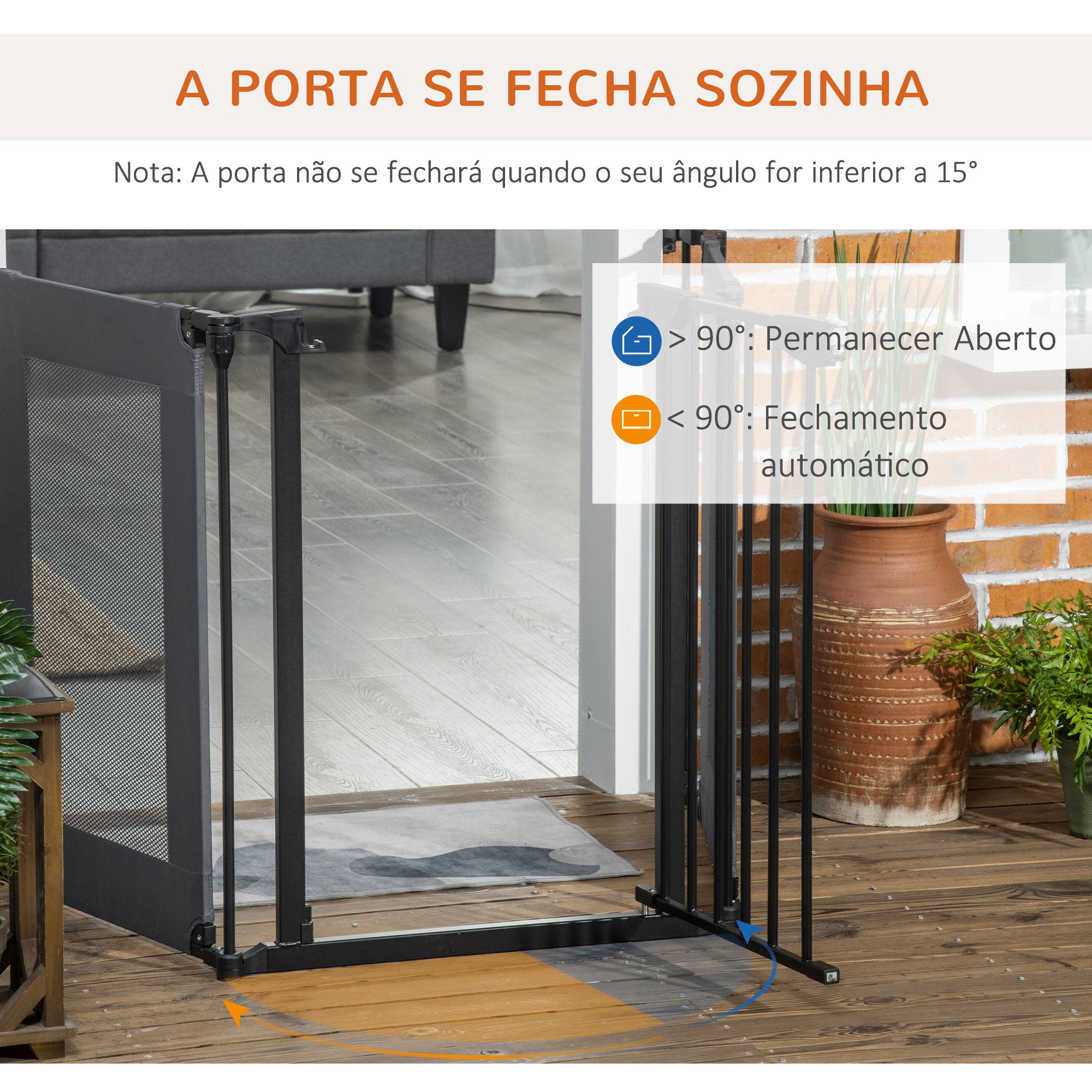 Barreira de Segurança Dobrável 203x74cm Preto