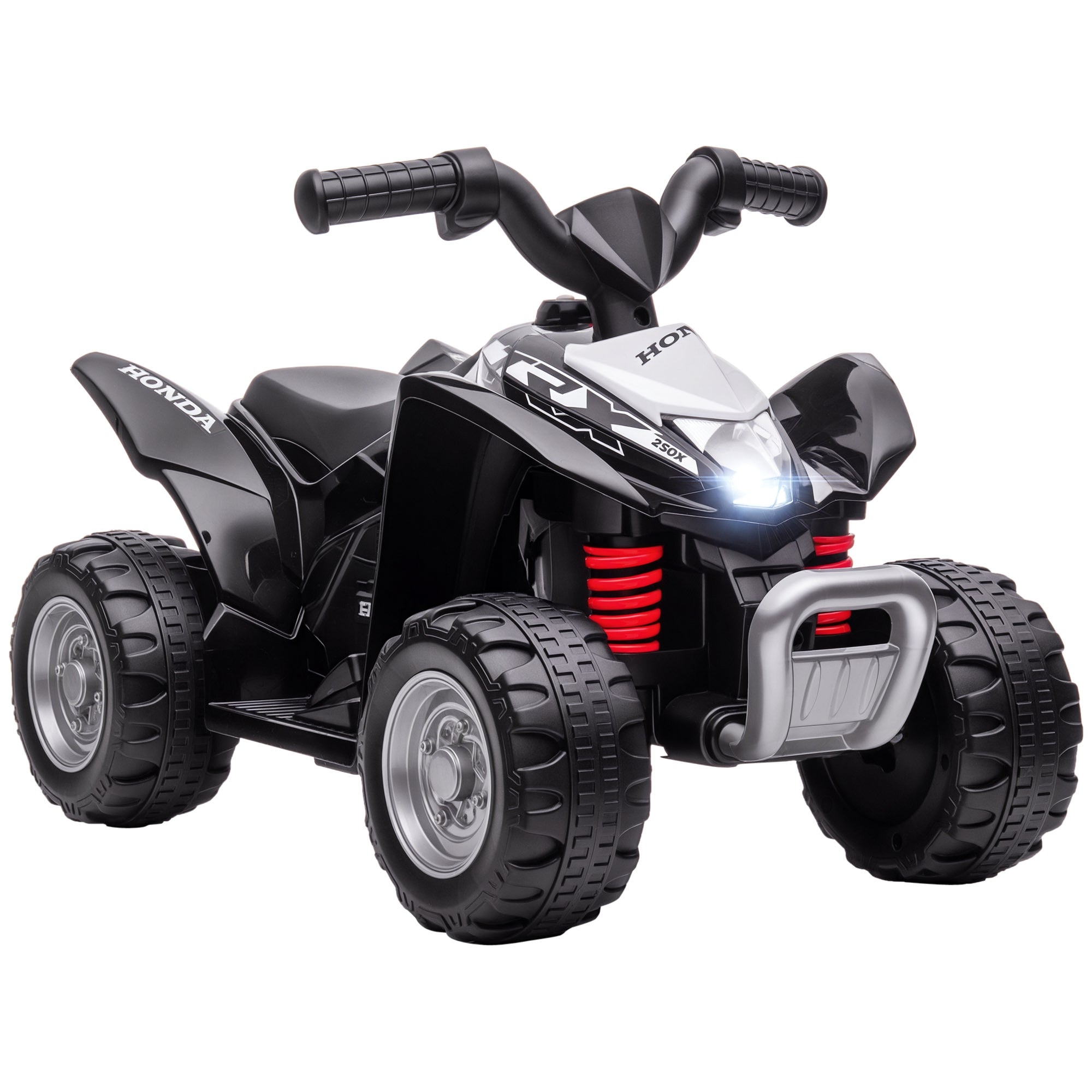 Quadriciclo Elétrico Infantil 65,5x35,5x43,5 cm - Branco e Preto