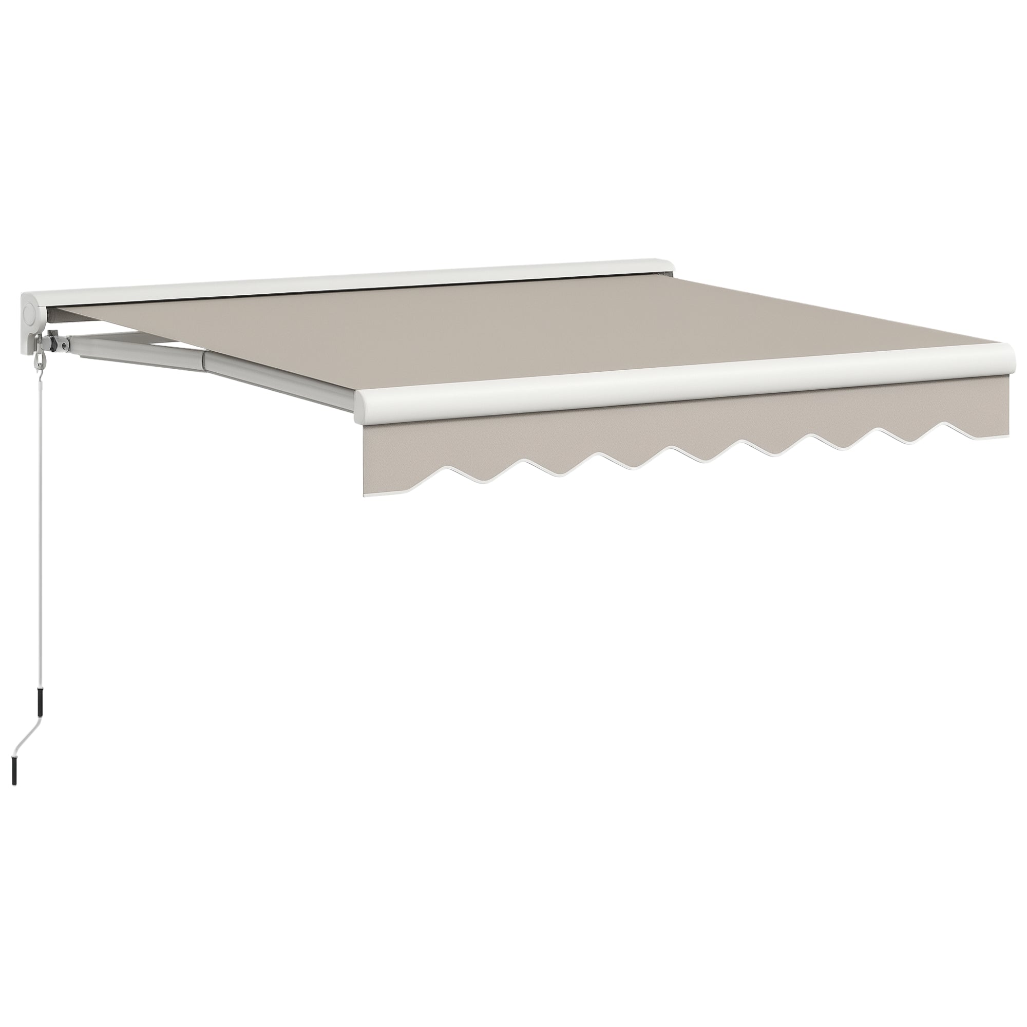Toldo Retrátil Elétrico ou Manual 250x200 cm - Cor Creme Branco